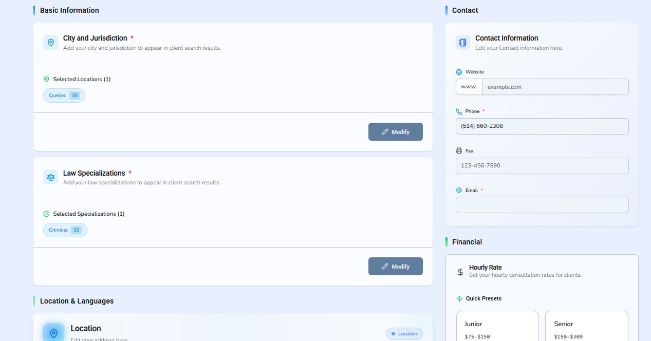 Professional Profile